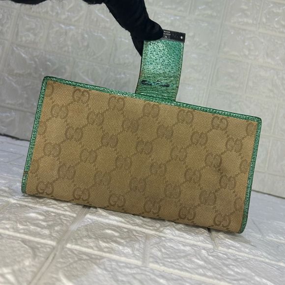 GUCCIβBeige/ebony GG Supreme VINTAGE WALLET - Picture 6 of 16
